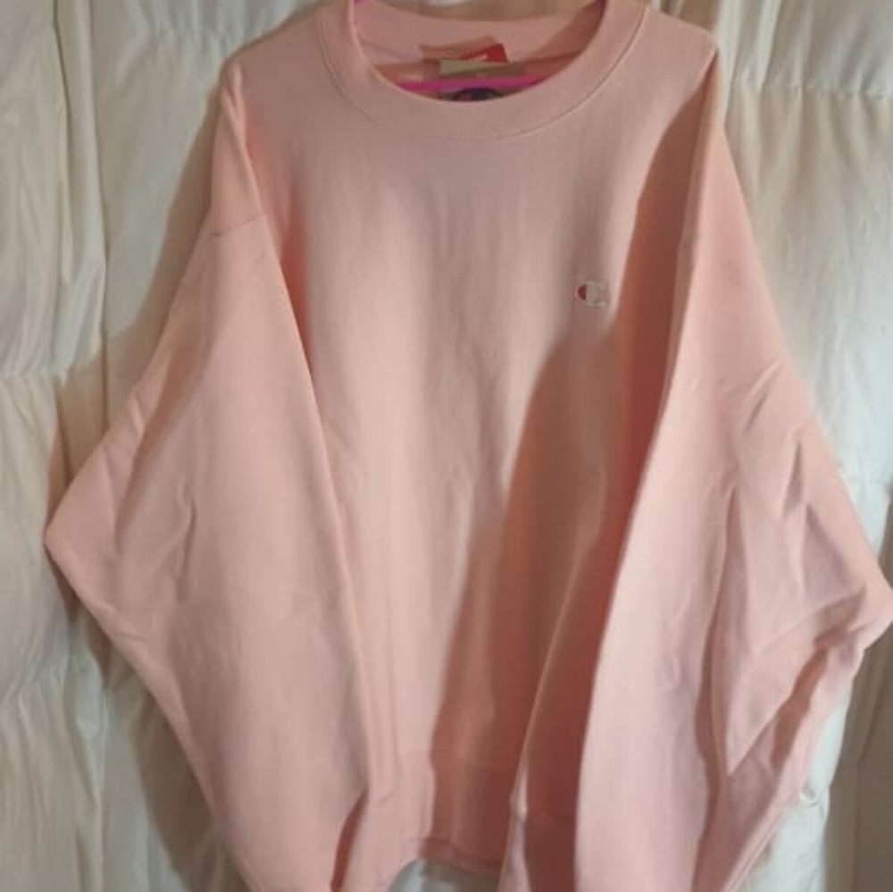 NWT CHAMPIONS REVERSE WEAVE PULLOVER SWEATSHIRT SIZE XL COLOR PEACH/